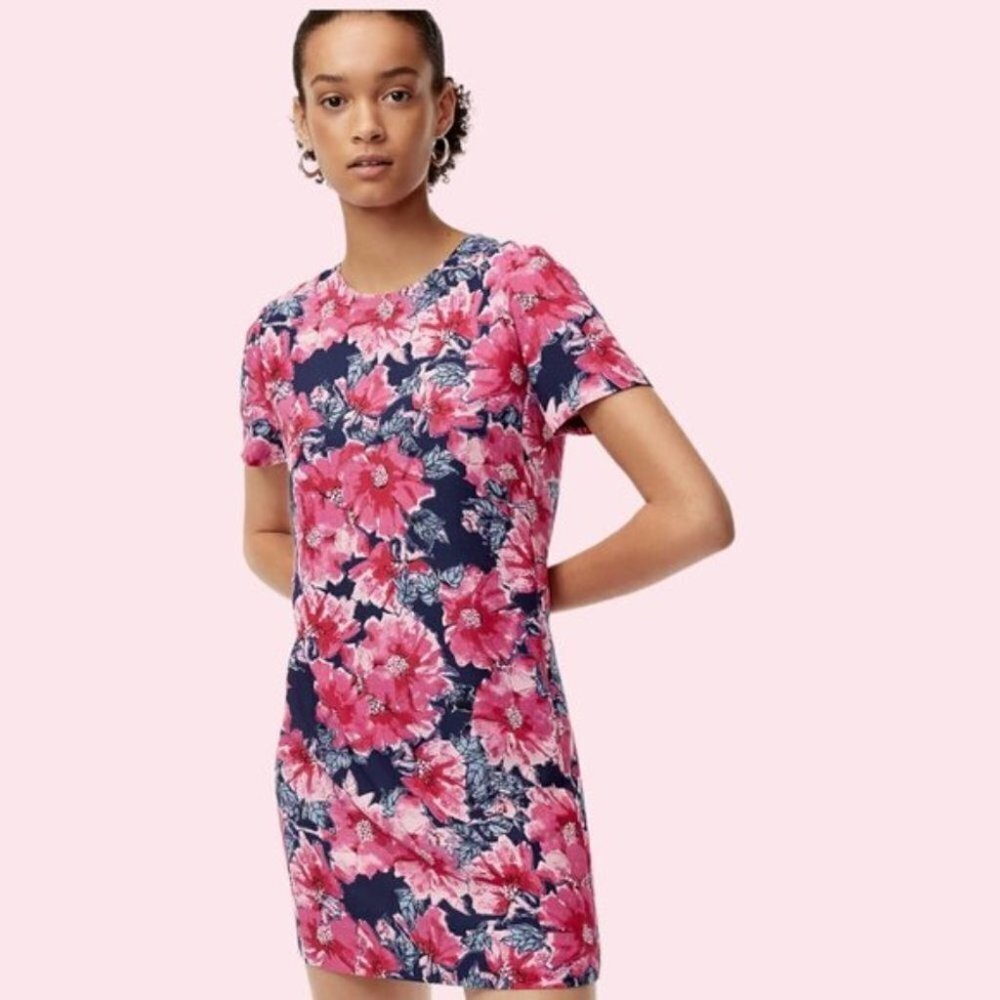 ARITZIA Babaton Patricio Floral-Crepe T-shirt Dress Sz 0